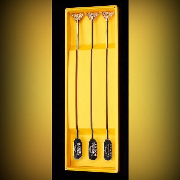 Jack Daniels Honey Cocktail Stir Swizzle Sticks Set of 3 limited edition - Picture 2 of 9
